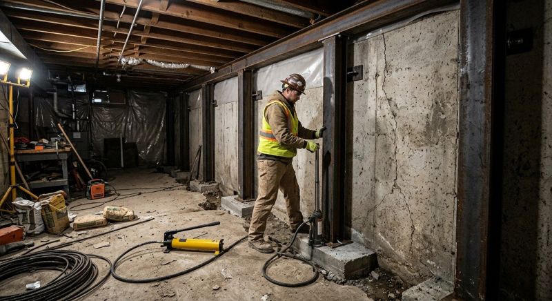 Basement Stabilization in Medina County, OH