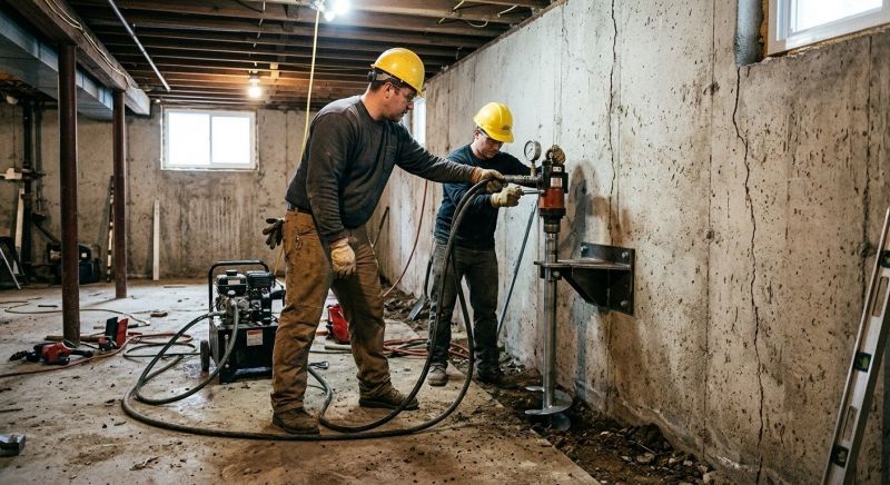 Basement Stabilization in Medina County, OH