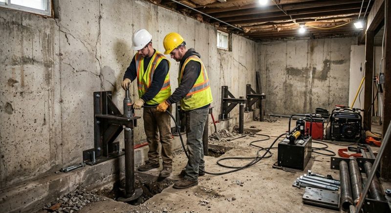 Basement Stabilization in Medina County, OH
