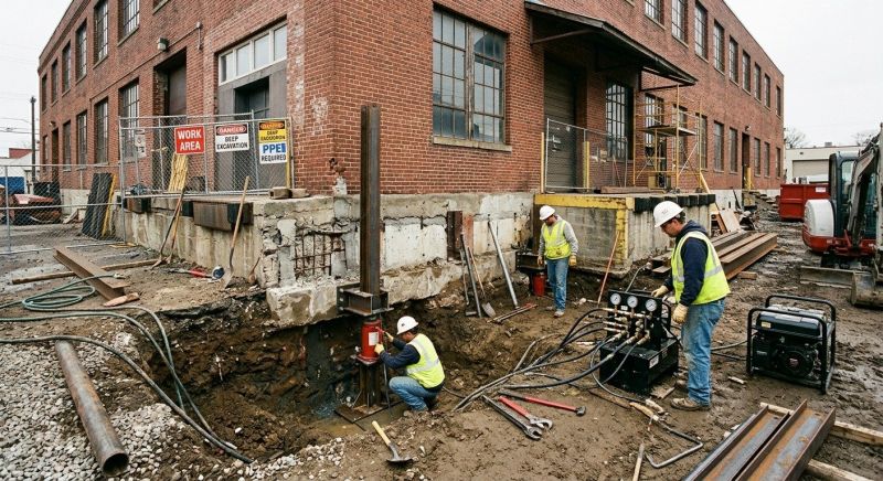 Building Foundation Repair in Cuyahoga Falls, OH