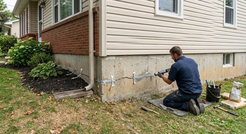Cracked Foundation Repair in Akron, OH