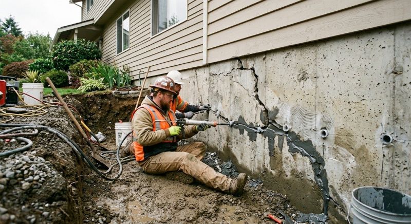 Cracked Foundation Repair in Cuyahoga Falls, OH
