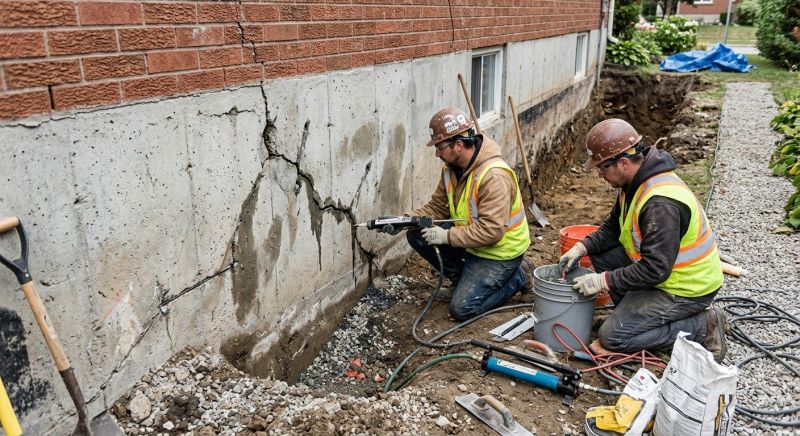 Cracked Foundation Repair in Hudson, OH