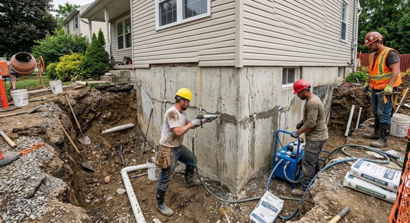 Cracked Foundation Repair in Olmsted Falls, OH