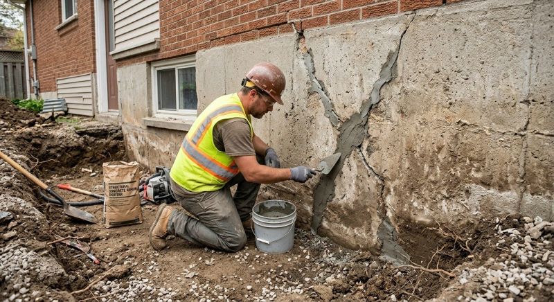 Foundation Crack Repair in Elyria, OH