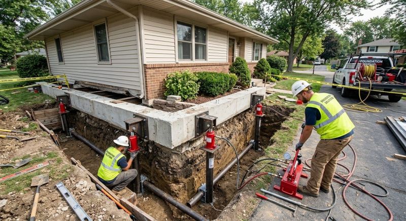 Foundation Jacking in Hudson, OH