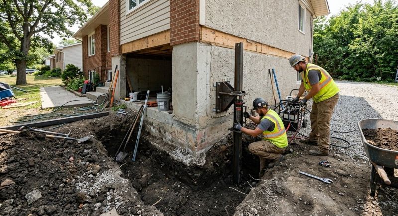 Foundation Pier Repair in Medina County, OH