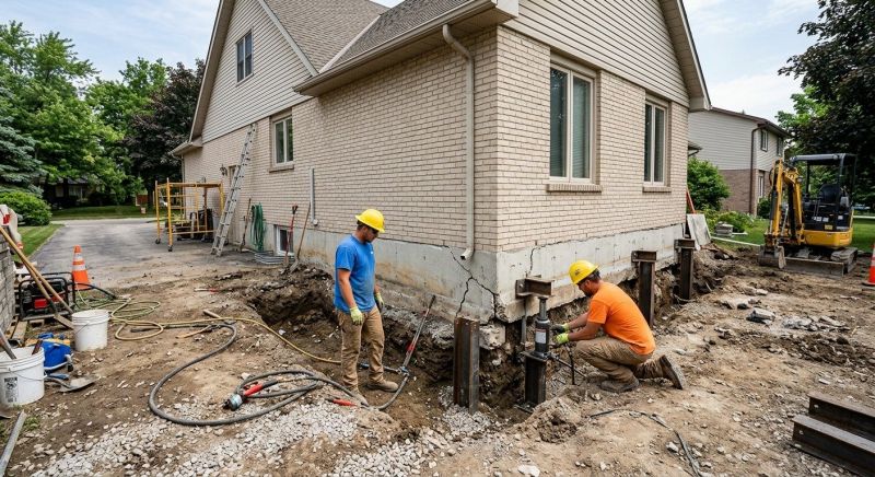Helical Piers Installation in Medina County, OH