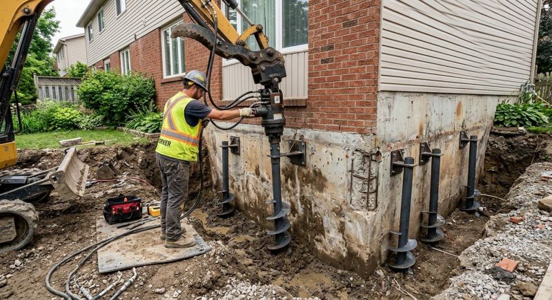 Helical Pile Installation in Medina County, OH