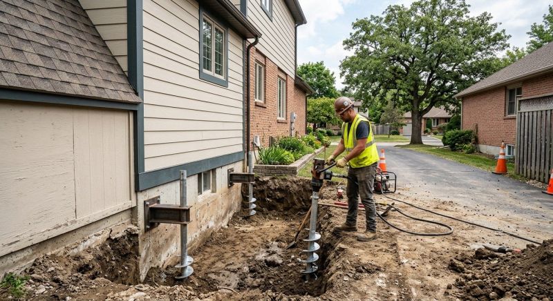 Helical Pile Installation in Medina County, OH