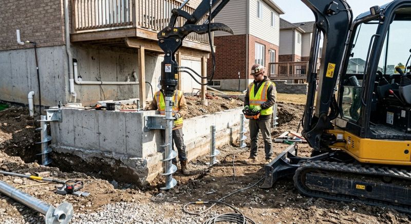 Helical Pile Installation in Medina County, OH