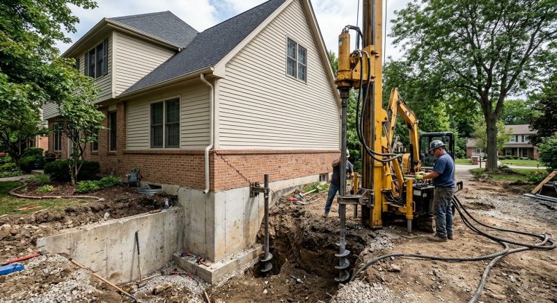 Helical Pile Installation in Medina County, OH