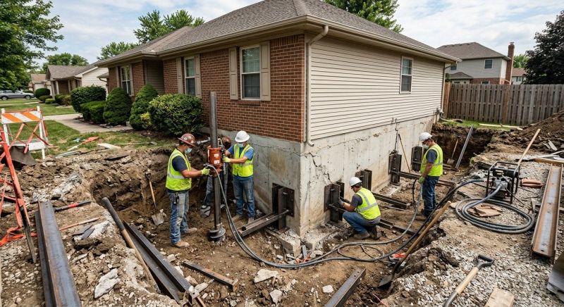 House Foundation Repair in Berea, OH