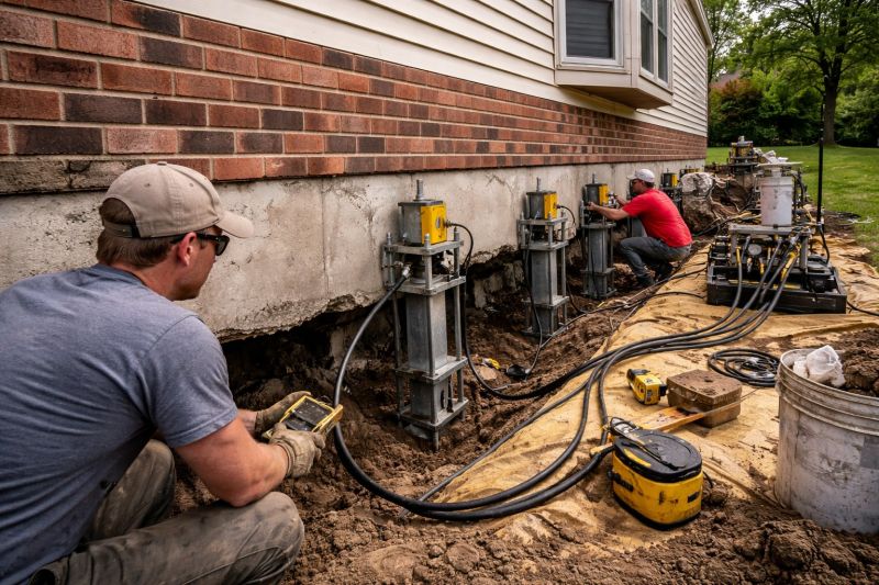Settling Foundation Service in Lagrange, OH