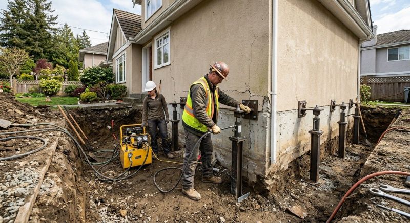 Sinking Foundation Repair in Elyria, OH