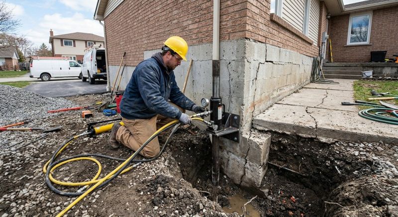 Sinking Foundation Repair in Elyria, OH