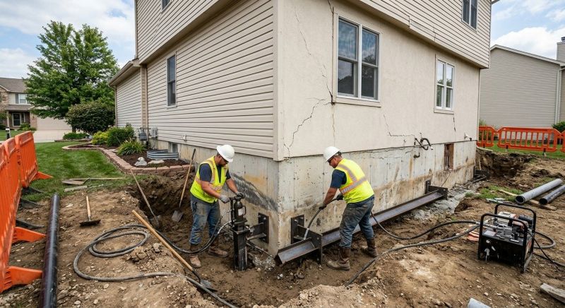 Sinking Foundation Repair in Medina County, OH