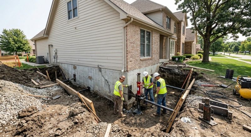 Sinking Foundation Repair in Medina County, OH